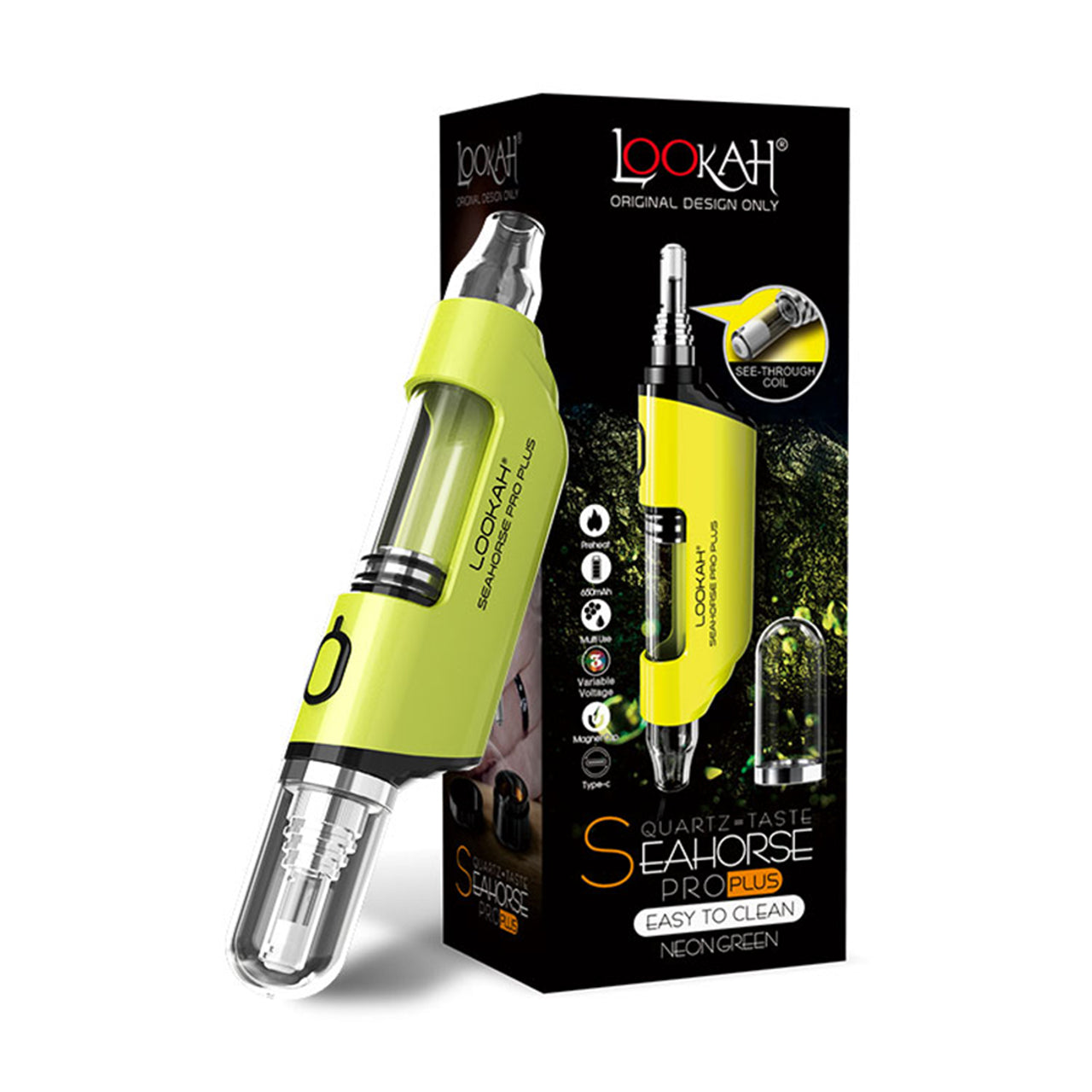 Lookah - Seahorse Pro Plus 650mAh Vaporizer Kit - SWED Lookah - Seahorse Pro Plus 650mAh Vaporizer Kit - SWED